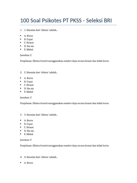 download soal psikotes pkss bri pdf - elchoricharrua.com