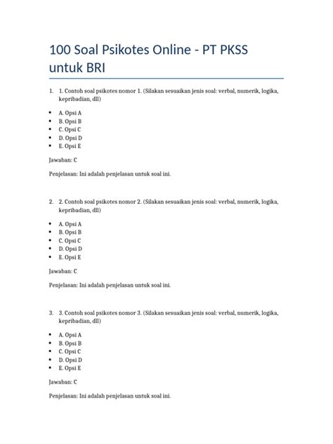 download soal psikotes pkss - elchoricharrua.com