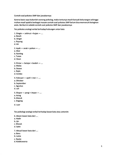 download soal psikotes smp - elchoricharrua.com