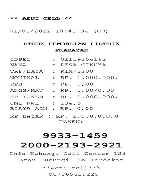 download struk token pln doc - elchoricharrua.com