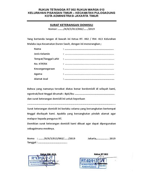 download surat domisili - elchoricharrua.com