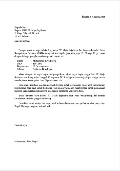 download surat resign word - elchoricharrua.com