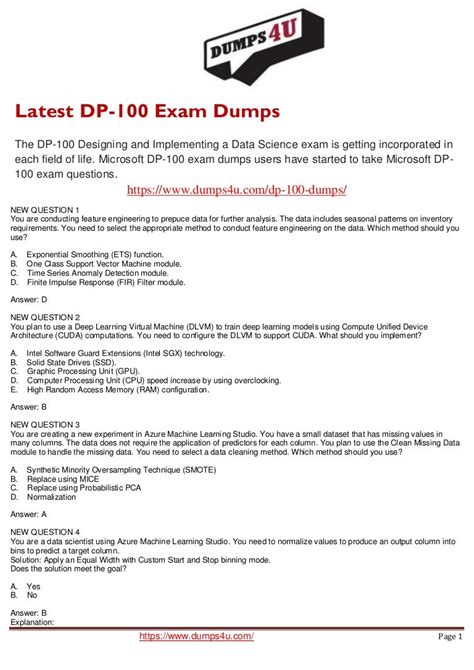 DP-100 Dumps Deutsch