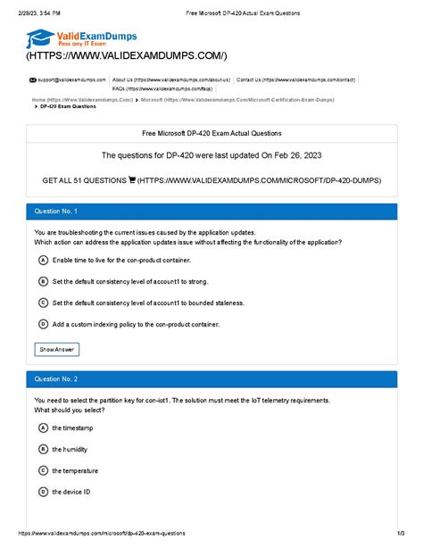 DP-420 Examsfragen