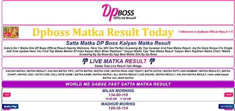 dpboss satta result - elchoricharrua.com