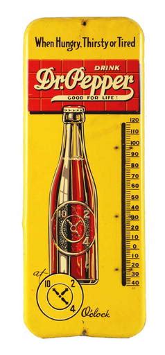 Dr. Pepper Thermometer - Antique Advertising - muktibox.com