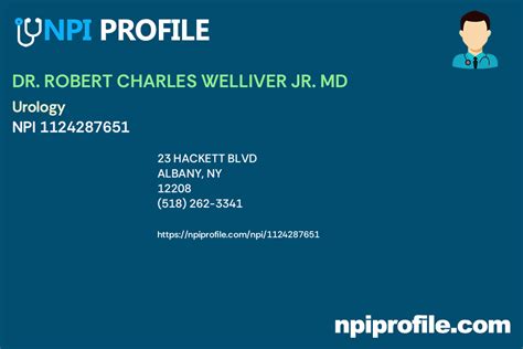 DR. ROBERT CHARLES WELLIVER JR. MD, NPI 1124287651 …