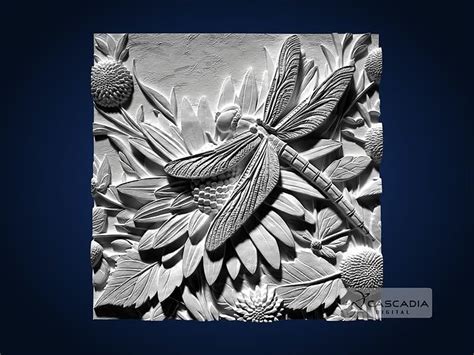 Dragonfly Imprint Casting Bas Relief - Saatchi Art - muktibox.com