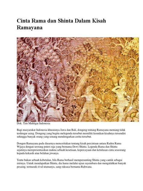 Drama Cinta Rama dan Shinta dalam Ramayana - muktibox.com
