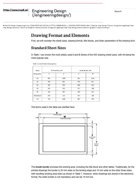 Drawing Format and Elements - McGill University - muktibox.com