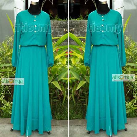dress hijau tosca modern - elchoricharrua.com