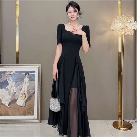 dress hitam korea - elchoricharrua.com