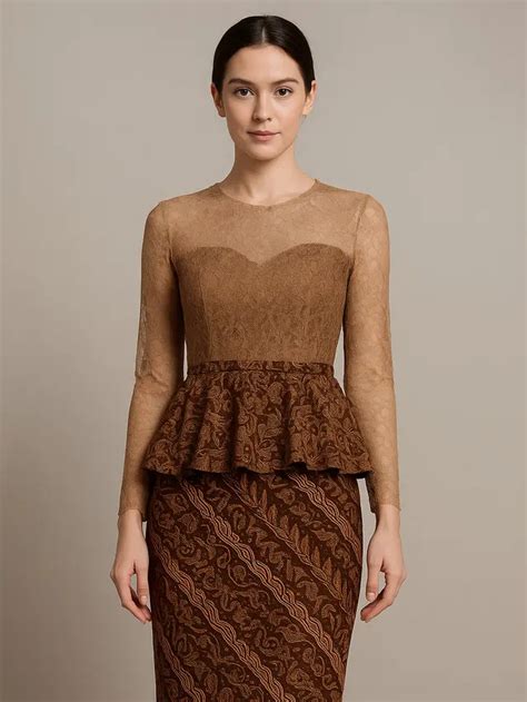 dress peplum brokat - elchoricharrua.com