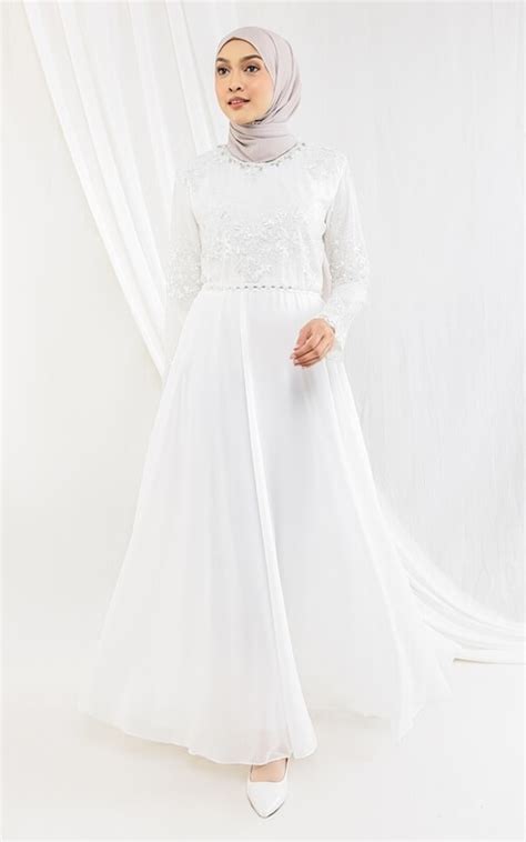 dress putih brokat - elchoricharrua.com