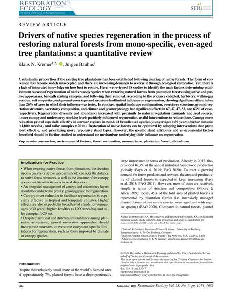 Drivers of native species regeneration in the process of … - raincitystudios.com