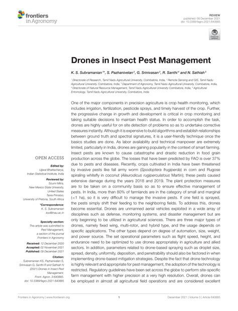 Drones in Insect Pest Management - Frontiers - coolestguyplanet.net