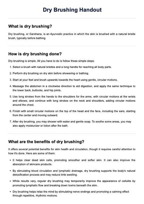 Dry Brushing Handout - muktibox.com