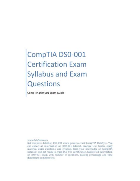 DS0-001 Exam