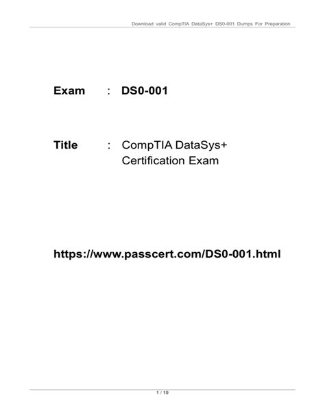 DS0-001 PDF