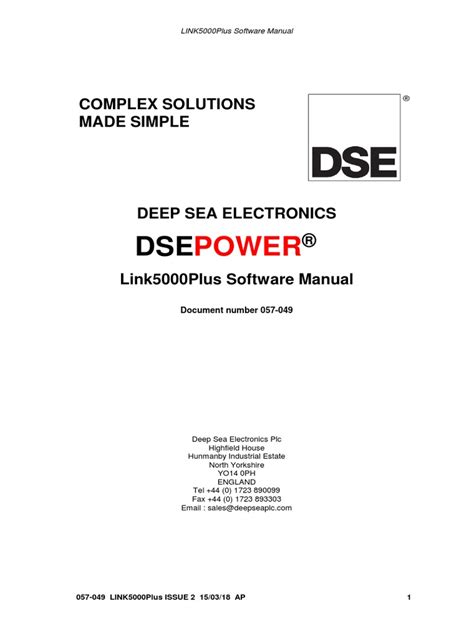 DSE link 5000 Software manual