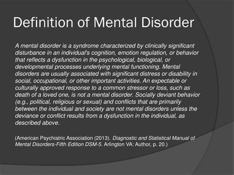 DSM disorder definition