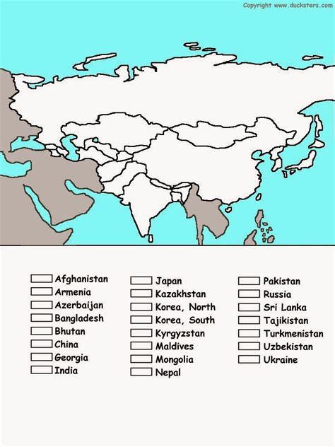 DSST Discover Social Studies Then/Today/Tomorrow Map from Memory ASIA