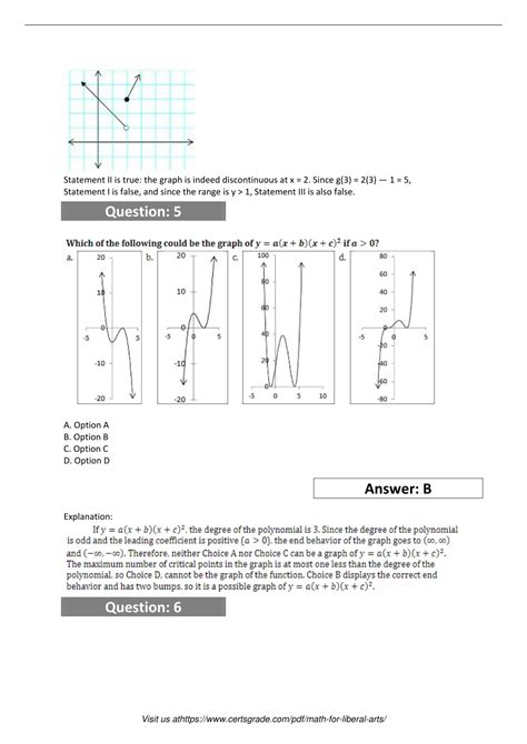 DSST Exam Math for Liberal Arts