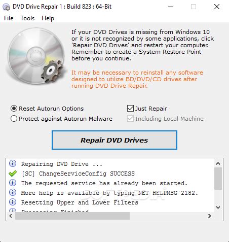 DVD Drive Repair for Windows
