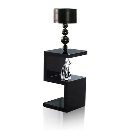 DWELL S SHAPE BLACK HIGH GLOSS SIDE TABLE eBay