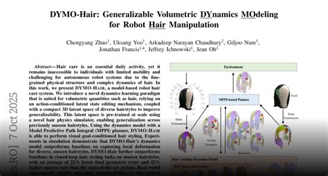 DYMO-Hair: Generalizable Volumetric DYnamics MOdeling for Robot Hair ... - muktibox.com