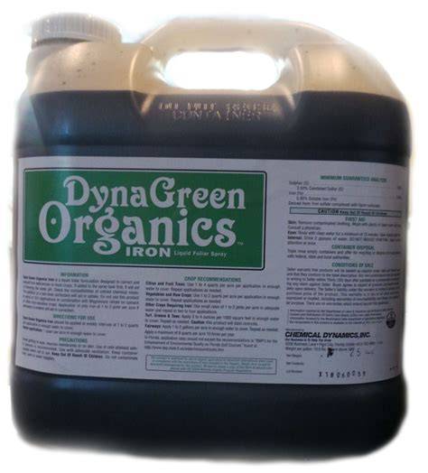 DynaGreen Organics Iron Liquid Foliar Spray - 2.5 Gal - raincitystudios.com