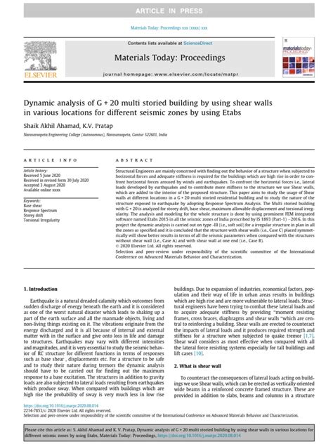 DYNAMIC ANALYSIS OF MULTI-STORIED BUILDING AS PER IS …