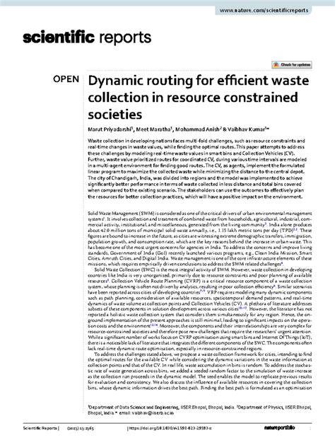 Dynamic routing for efficient waste collection in resource constrained ... - raincitystudios.com