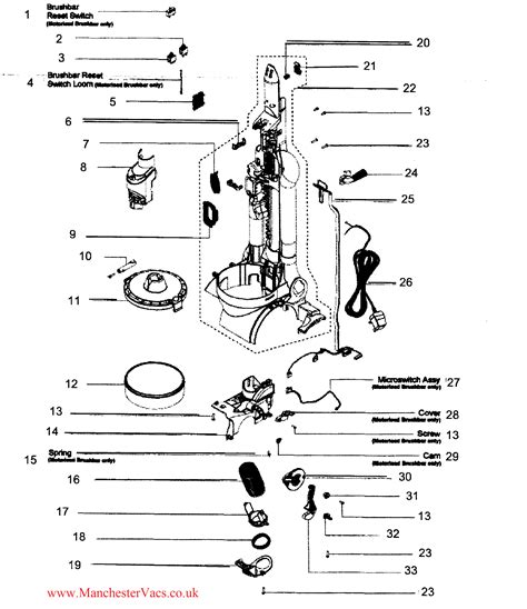 DYSON DC07 ALL FLOORS PARTS LIST Pdf Download