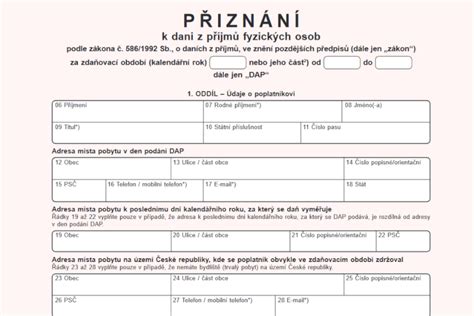 Daňové přiznání 2024 - Formuláře, informace pro …