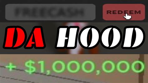 Check out these Da Hood codes and redeem them for free crates, cash, and other rewards. Rule the hood! ... 1 MILLION DHC! LIMITED TIME CODE. LunarNewYear. 200k Da Hood Cash. HappyNewYear2023. 250k ....
