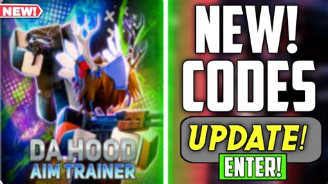 Home » Games » Da Hood Aim Trainer Codes (2023) Games. Da Hood Aim Trainer Codes (2023) Tommy Banks January 27, 2023 379 views. Roblox Da Hood Aim Trainer is an experience created by Revs Studios for the interface. In this game you will have access to all kinds of weapons so that you can battle with other players. If you want ....