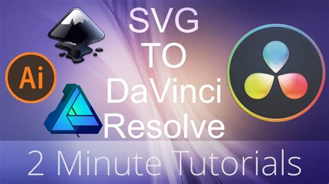 DaVinci Resolve 16.X 2 Minute Tutorial How to Import Vector Files