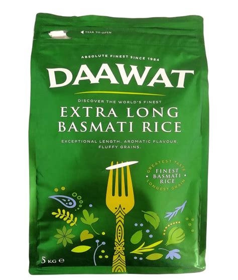 Daawat Extra Long Indian Basmati Rice 20kg - falconfresh.com