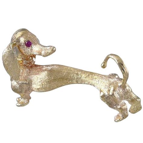 Dachshund Brooch - 9 For Sale on 1stDibs