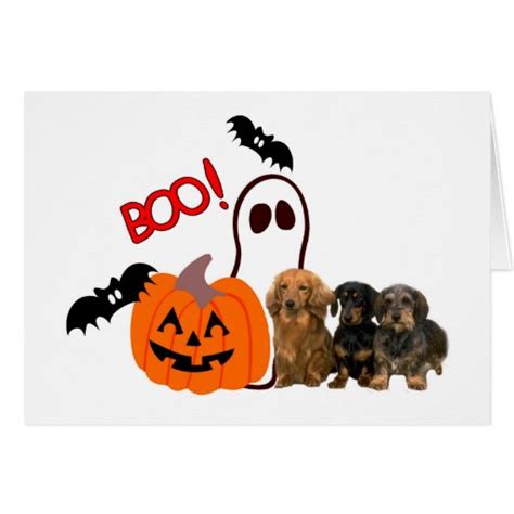 Dachshund Halloween Cards Zazzle