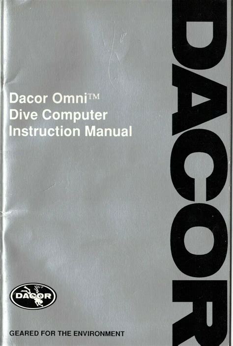 Dacor omni pro dive computer manual. - Bird dog training manual by dave walker.