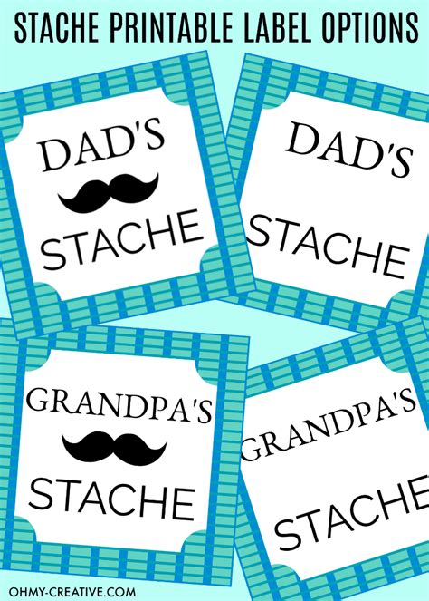 Dad's Stache Printable