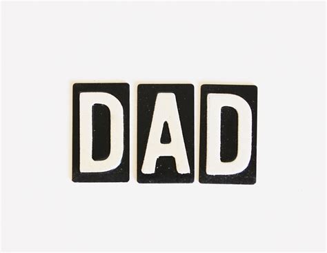 Dad Vintage Metal Letter Tiles Supplies Letters Black