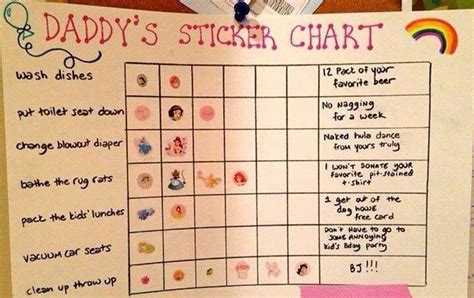 Daddy's Sticker Chart