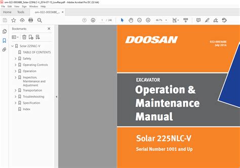 Daewoo doosan solar 225nlc v excavator operation owner maintenance service manual. - Manual de laptop toshiba satellite en español.