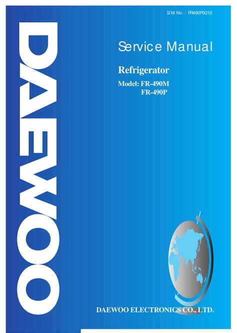 Daewoo fr 490 refrigerator service manual. - El centenario del libertador en san cristóbal..
