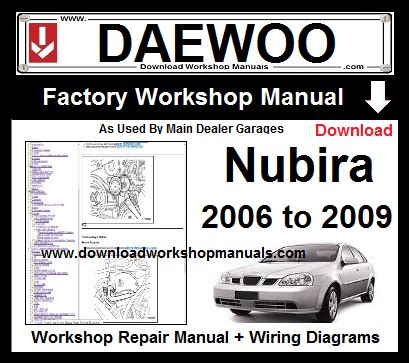 Daewoo nubira 2002 2008 workshop service repair manual. - Guida alla risoluzione dei problemi di cat genie.
