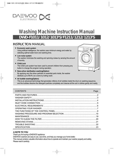 Daewoo top load washer manual dwd. - The data science handbook by carl shan.mobi.