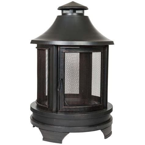 Dagan FP-1026 Pagoda Style Wood Burning Fire Pit with 6 in